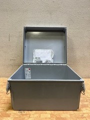 Hoffman 14x12x8in, NEMA 4X, Hinged, Fiberglass, opaque enclosure