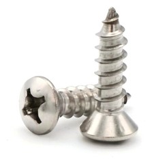 #10 Sheet Metal Screws – 316 Stainless Steel Phillips Oval Head – Select Size