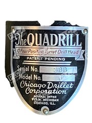 Chicago Drillet The Quadrill A Four Position Turret Drill Head Model D