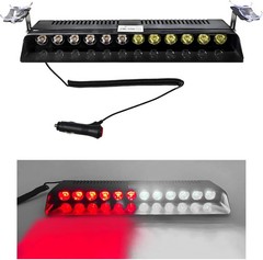Car Emergency Strobe Light, 12V Windshield Dashboard Warning Flash Light with 12