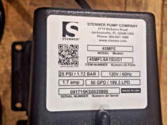 STENNER 45MP5 PERISTALTIC PUMP 45MFL5A1SUG1 120V 25PSI 4VZG6
