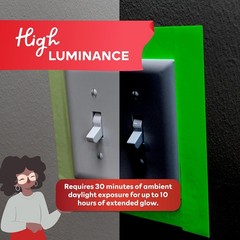 Glow in the Dark Tape, Yellow/Green, 1-Inch x 30-Foot Photo-Luminescent Glow