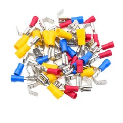 100/50pcs Piggy Back Insulated Spade Terminals 22-10AWG Wire Crimp Connectors