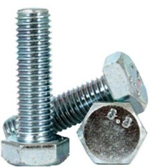 M6-1.0 X 10MM DIN 933 Coarse Hex Cap Screw 8.8 Zinc Plated 4000 Pieces