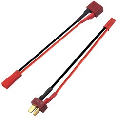 1 Pair 10CM 20AWG T Plug to JST Connector Adapter, RC Lipo Battery Charger