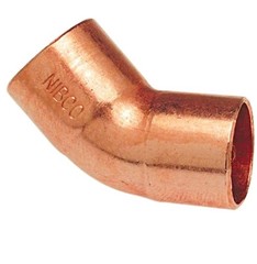 NIBCO I60612 1/2 in. Copper Pressure Cup x Cup 45 Degree Elbow Fitting (50 Pc)