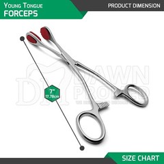 2 Pcs Young Tongue Seizing Forceps 7″ Oral Dental Surgical Medical Instruments