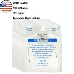 US 10 Pcs Dental Ortho Niti White Arch Wire Super Elastic Upper/Lower 012-020