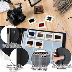 Protective Photo Slide Storage Box Set – 50 Pages Acid Free Protector 3 Ring Poc
