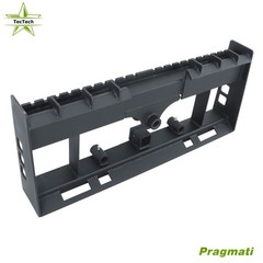 W Receiver Hitch & Spear Sleeves Skid Steer Heavy-Duty Pallet Fork Frame 4000lb