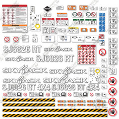 Fits SkyJack SJ6826RT Decal Kit Scissor Lift – 7 YEAR OUTDOOR 3M VINYL!