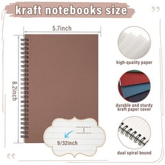 Fuutreo 12 Pcs Spiral Notebook for Work A5 8.3 x 5.7 Inch Business Color