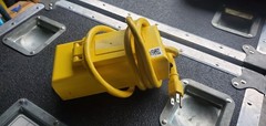 6ft 120V/15A Yellow GFCI Duplex Box w/ 12/3 cable
