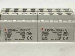SMC EX500-IB1 DeviceNet Input Base Unit w/ 2x EX500-IE5 Input Block 8x M8 3-Pin