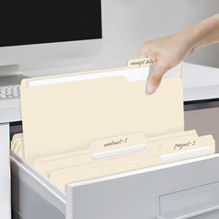 SUNEE File Folders, 18 Pack Manilla Folders 8.5 X 11, 1/3 Cut Tab for Easy Label