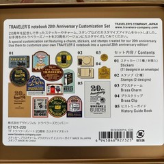 TRAVELER’S notebook 20th Anniversary Customization Set Tin Stickers Stamps Japan