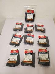 *10 100-PACKS* QualGear Self-Locking Cable Ties, 4 in., Black = 1,000 TOTAL