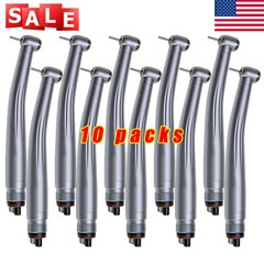 10Packs NSK Style Dental High Speed Surgical Handpiece Push Turbine 4Hole