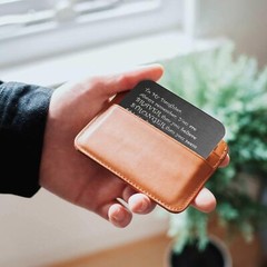 Personalized Engraved Sentimental We Love You Dad & Kids Name Wallet Insert Card