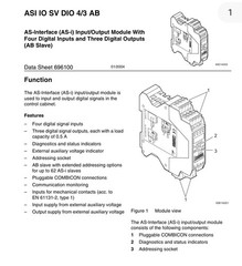 Phoenix Contact 2736505 ASI IO SV DIO 4/3 AB AS-Interface AS-i I/O Module