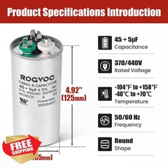 Rogvoc 45+5uF 370/440V AC Capacitor