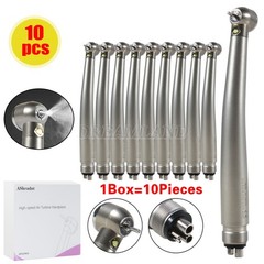10 x US Ship Denshine 4 Hole Dental LED High Speed Handpiece E-generator Turbine