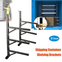 2PCS Adjustable Cargo Shipping Container Shelving Shelf Brackets up to 1000 Lbs