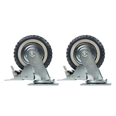 4 Pcs 6 Inch Swivel Caster Wheels Heavy Duty Inclined Fixed Wheel With Brake