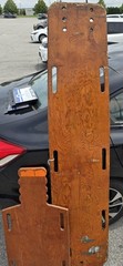 6 Foot Long EMS Life Squad Wooden Stretcher Spineboard and short back board set
