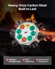 Hardened Carbon Steel Flaring Kit: 45° Die Head, 4 Sizes, Tube Cutter Included