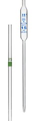 Eisco Labs 15ml Volumetric Pipette, Class A – Borosilicate Glass