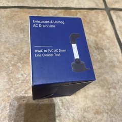 AC Drain Cleaner Adapter HVAC to PVC AC Drain Line, Universal Fit. Unclogs Line