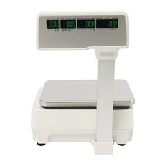 Commercial Label Printing Scale 30kg Capacity with Barcode Scanner Port