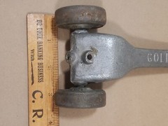 Vintage GOLDBLATT Masonry Bricklayer Skate Wheel Joint Raker Tool Aluminum – 9″