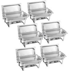 8 Pack Stainless Steel Chafer Chafing Dish Sets Catering Food Warmer 8 QT