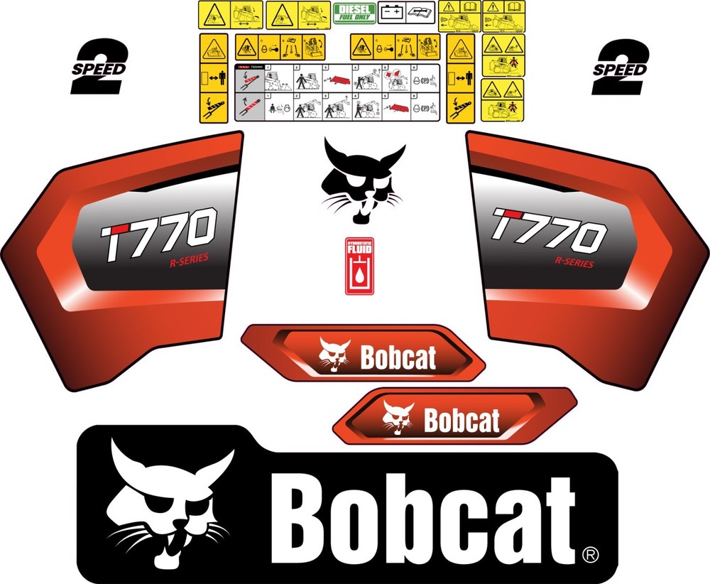 Fits Bobcat T770 Decal Kit Skid Steer / safety decals 3M VINYL / FREE SHIPPING