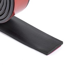Neoprene Rubber Sheets Strips Adhesive Backing 1 x 1/8 Inch x 15 Ft Long