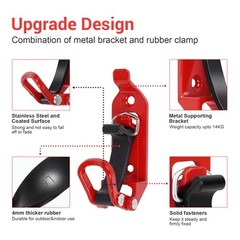 4PCS Shovel Holder for Truck,Shovel Mount for Roof Rack Adjusts Metal Rubber Axe
