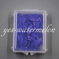 100x Plastic Wedge Dental Disposable Round Stern Holes Wave Shape Cracks Purple