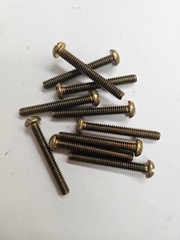 (10pc Pack) 1/4-20 x 2″ SOLID BRASS Machine Screw Round Head Slotted NEW