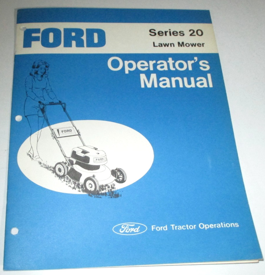Ford Series 20 Walk Behind Lawn Mower Operators Manual SE 3567 ORIGINAL!
