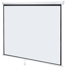 120” Projector Screen Projection Screen Manual Pull Down HD Screen 1:1 Format