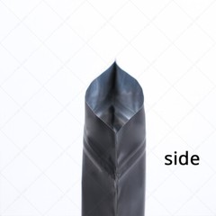 Multi-Size Silver Inside Matte Black Aluminium Mylar Zip Lock Bag w/Window B02