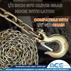 G70 5/16″ 3/8″ 1/2″ Tow Chain Clevis Slip Hook for Flatbed Truck Transport Chain