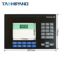 Touch Panel for 2711-B6C8 2711-B6C8L1 Screen Glass with Membrane Keypad