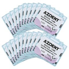 AZDENT Dental Orthodontic Bondable Buccal Tubes 1st/ 2nd Tubes Roth 022/MBT 022