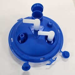 *40-Pieces* DeRoyal Crystaline ECO Rigid 1200cc 2 Elbows Canister System 71-8002