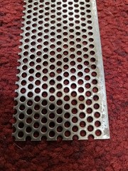 .060 Thick Perforated Steel 2″ Wide 18″ Long 1/8″ Hole