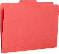 100 Blue Summit Supplies Colored File Folders – GEM Tone Colors, 1/3 Cut Tab