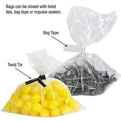 4-Mil Clear Poly Bags Flat Open Top Plastic Packaging Packing Multiple Sizes